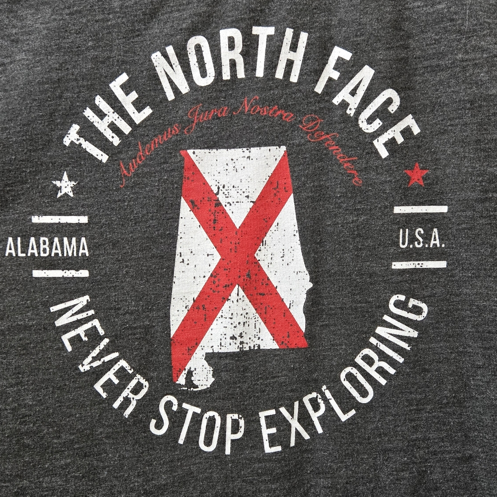 The North Face Gray Graphic Racerback Tank-XL